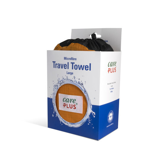 Care Plus Reisehandtuch Mikrofaser - Größe: large 75 x 150 cm - Orange - Travel Towel