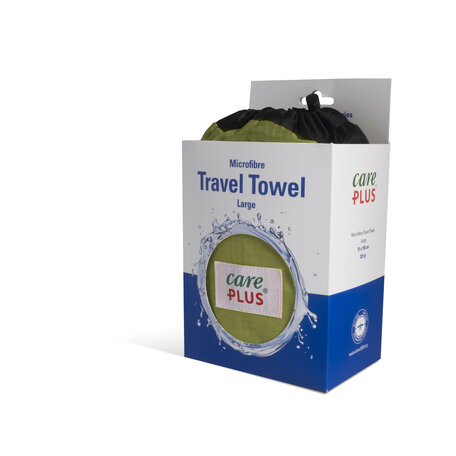 Care Plus Reisehandtuch Mikrofaser - Größe: large 75 x 150 cm - Grün - Travel Towel