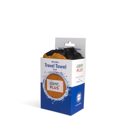 Care Plus Reisehandtuch Mikrofaser - Größe: small 40 x 80 cm - Orange - Travel Towel